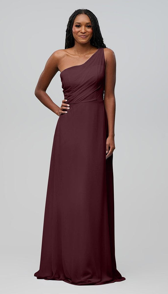 Alma One Shoulder Chiffon Bridesmaids Dress | Kennedy Blue - Kennedy Blue