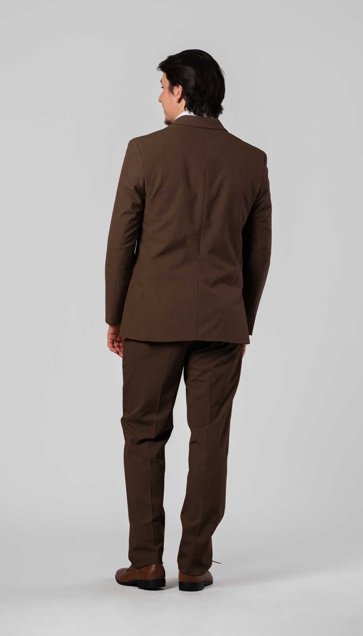 Trim Fit 2 Piece Suit Cocoa