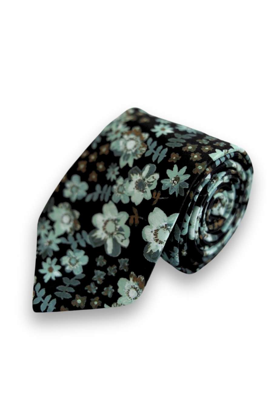 Dark Green|Kennedy Blue Coordinating Floral Tie