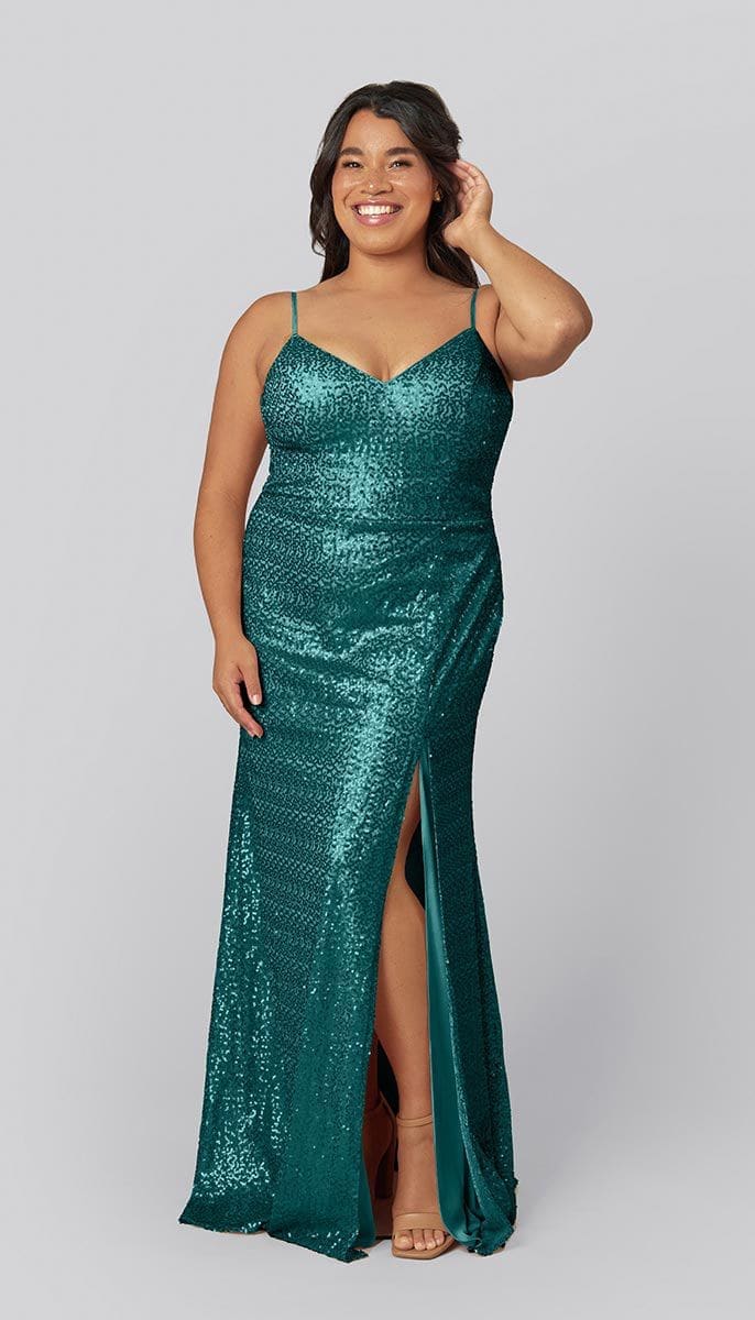 Teal Sequin Dress