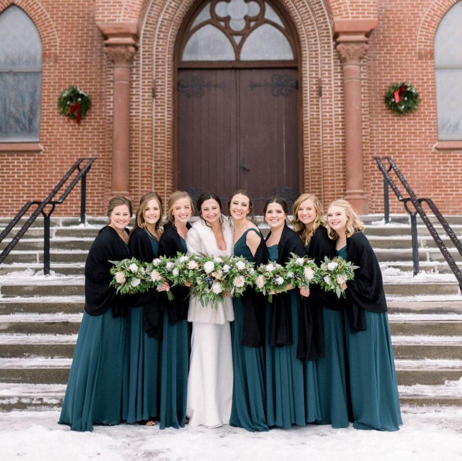 Forest Green|real wedding bridesmaid dresses