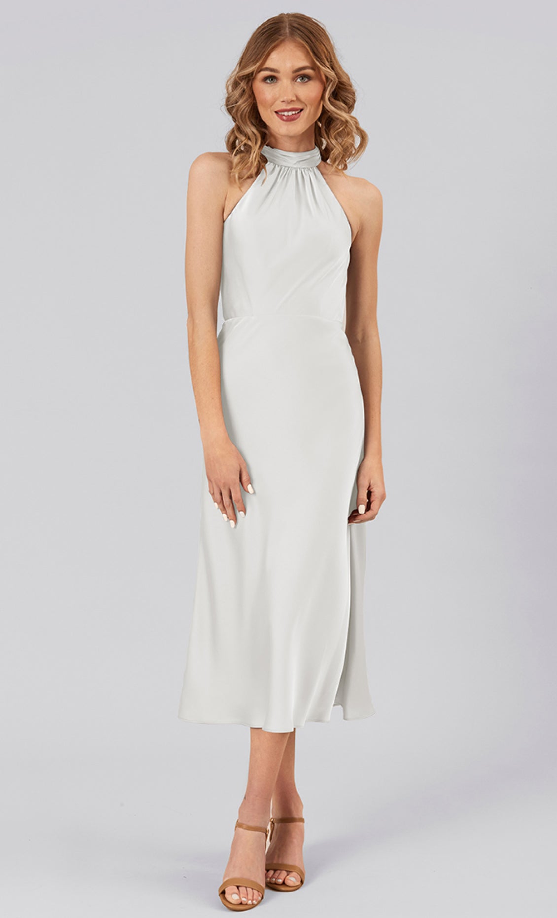 White halter 2025 cocktail dress