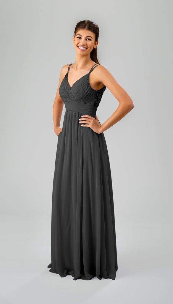 Charcoal Chiffon Bridesmaid Dresses