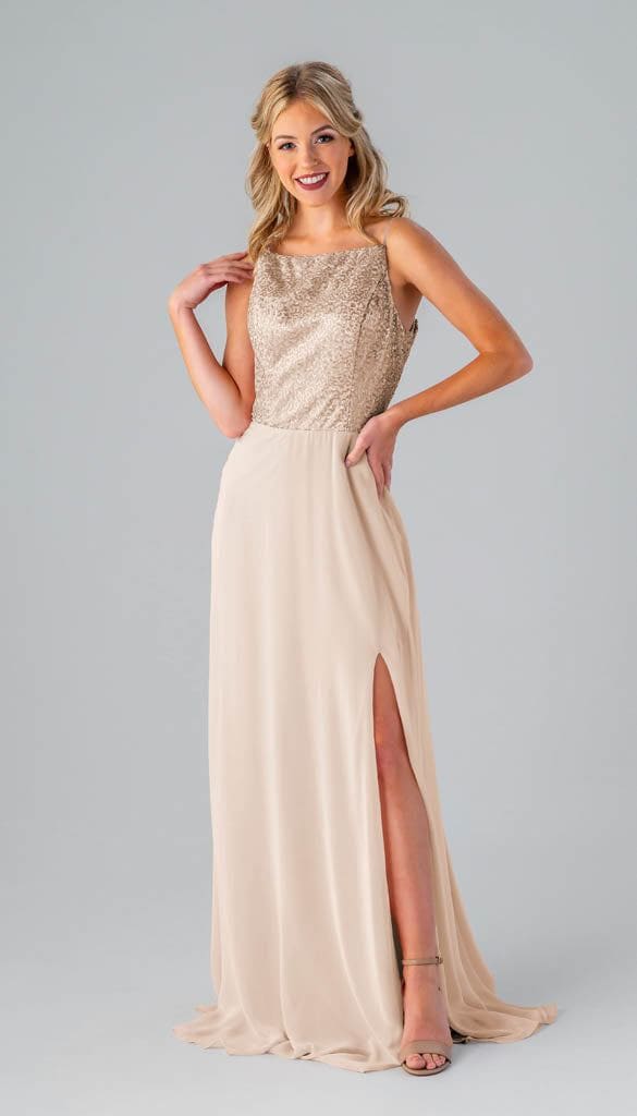 David's bridal best sale rose gold bridesmaid