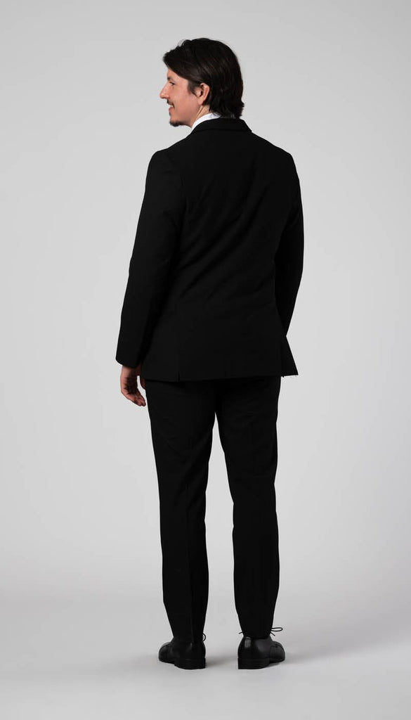 Trim Fit 2 Piece Mens Suit Black