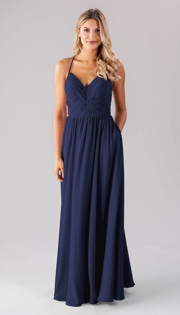 Caitlin Chiffon Bridesmaid Dress | Kennedy Blue - Navy - Kennedy Blue