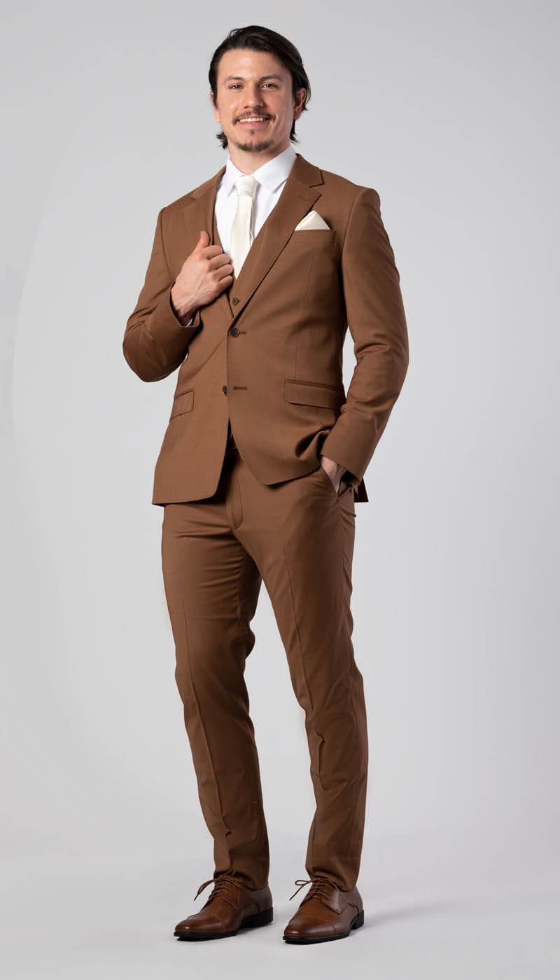 Cinnamon|Mens Trim Fit Suit 