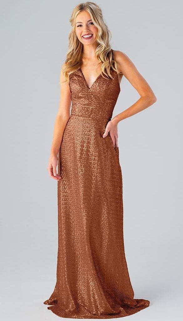 Copper sequin shop bridesmaid dress