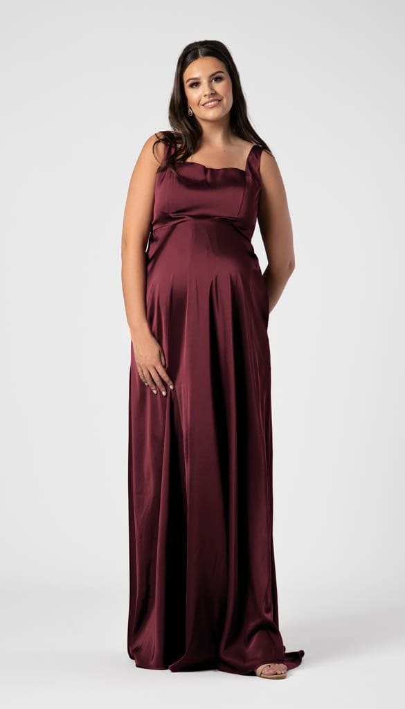 Maroon maternity bridesmaid on sale dress