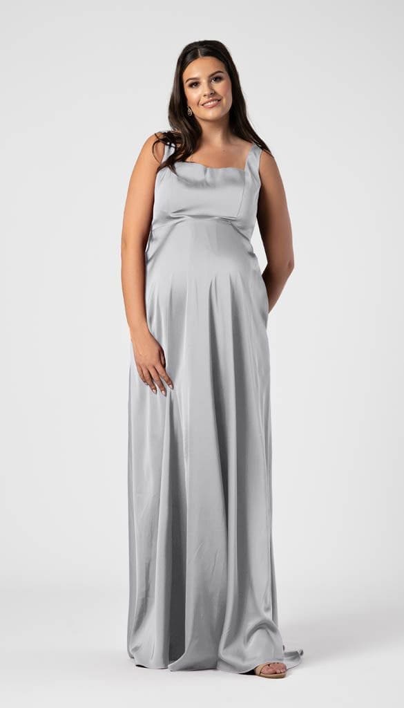 Gray maternity bridesmaid clearance dress