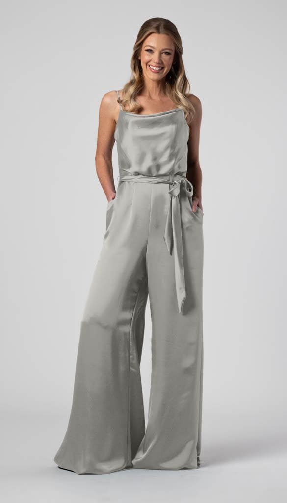 Bridesmaid jumpsuit grey online