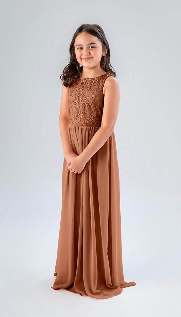 Burnt Orange Junior Bridesmaid Dresses