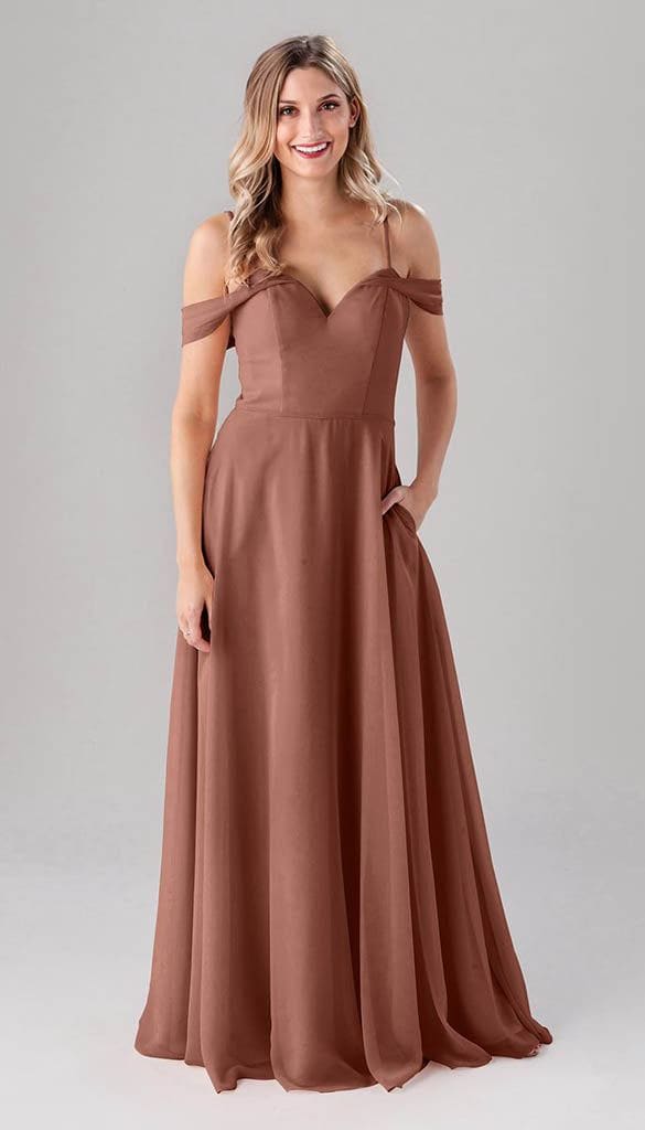 Cinnamon rose color outlet bridesmaid dresses