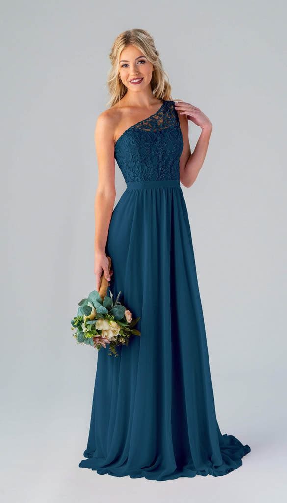 Shannon Lace One Shoulder Bridesmaids Dress | Kennedy Blue - Kennedy Blue