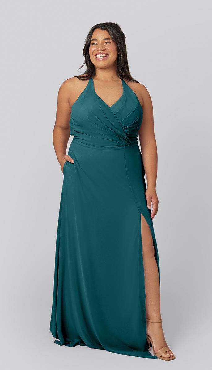 Turquoise bridesmaid outlet dresses plus size