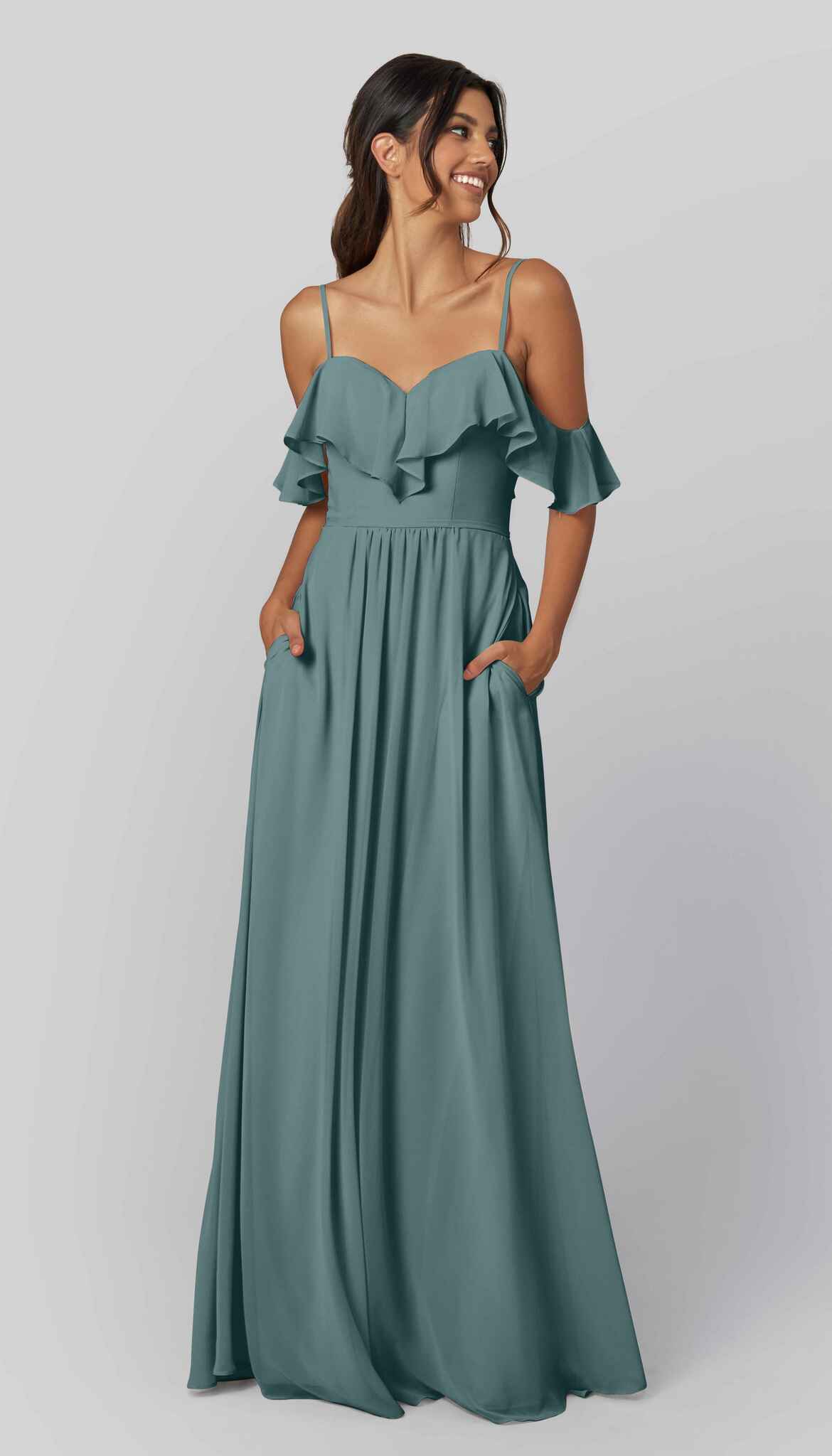 Emily Chiffon Bridesmaids Dress | Kennedy Blue - Kennedy Blue