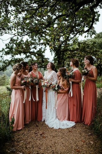 Andrea Chiffon & Lace Bridesmaid Dress | Kennedy Blue - Kennedy Blue