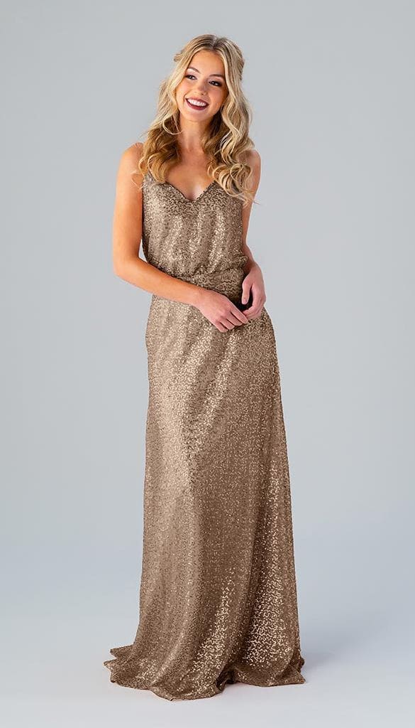 Copper sequin bridesmaid dress best sale