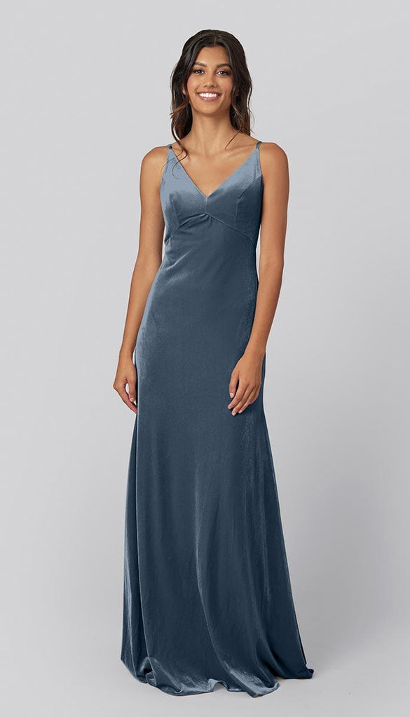 mist blue bridesmaid dresses