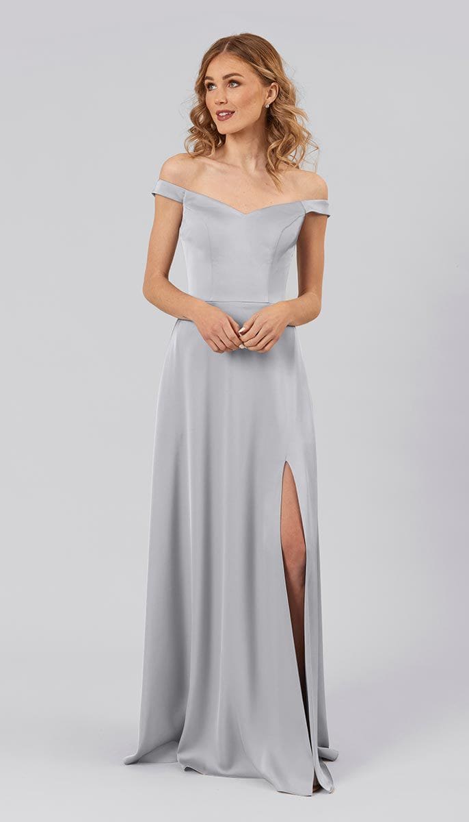 Gray Dress with Silver Accessories for Bridesmaids - Dress for the
