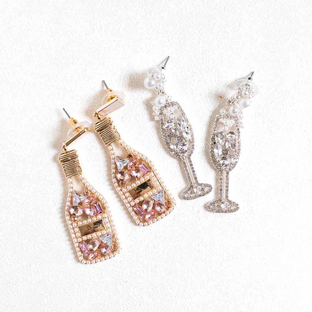 Kate spade deals champagne bottle earrings