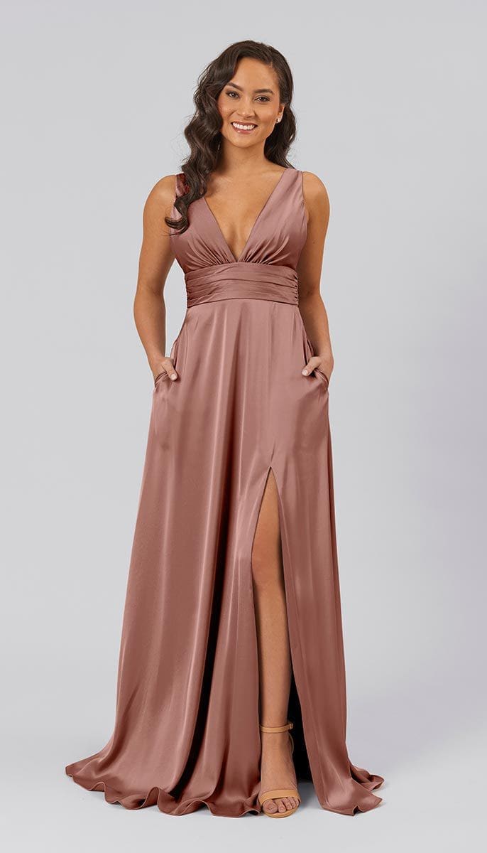 wine and gold bridesmaid dresses