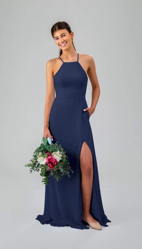 Fashion Blue Spandex Multiway Long Bridesmaid Dress - Lunss