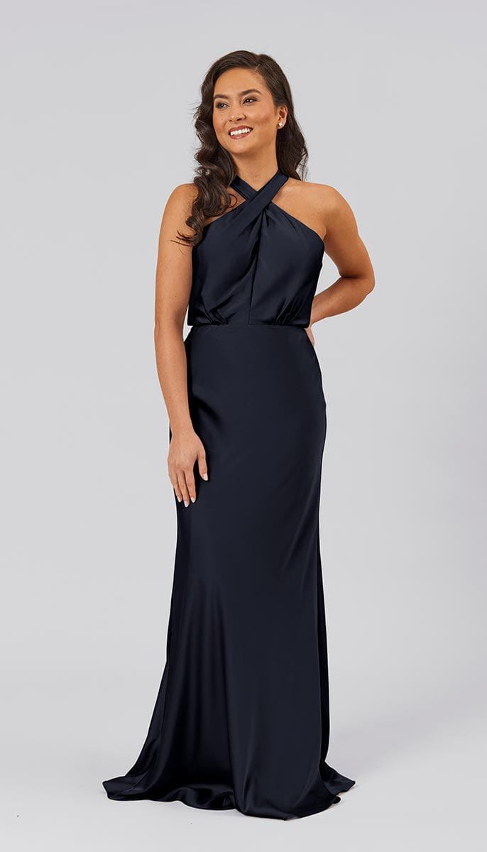 Zara High Quality Satin Bridesmaid Dress | Kennedy Blue - Kennedy Blue