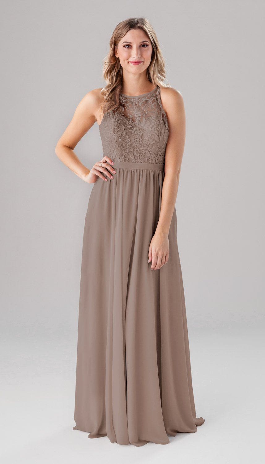 Taupe bridesmaid clearance dresses david's bridal