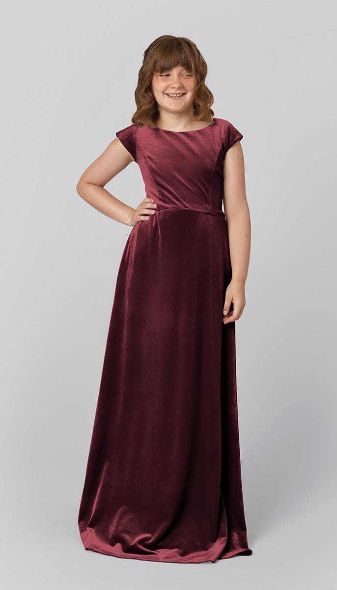 Velvet Junior Bridesmaid Dress | Kennedy Blue Sally - Kennedy Blue