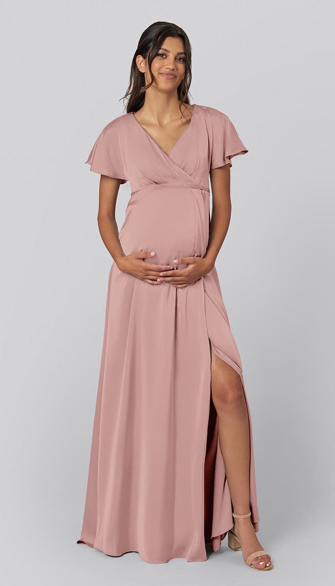 Dusty rose maternity sales bridesmaid dress