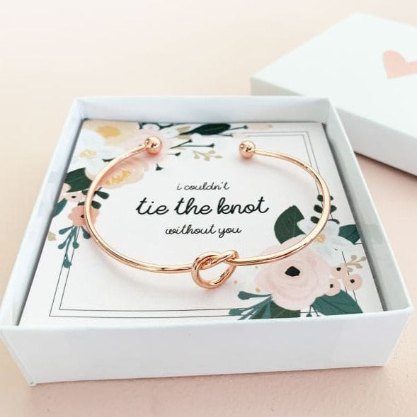 I Couldnt Tie The Knot Without You Bridesmaid Bangle By Junk Jewels   notonthehighstreetcom
