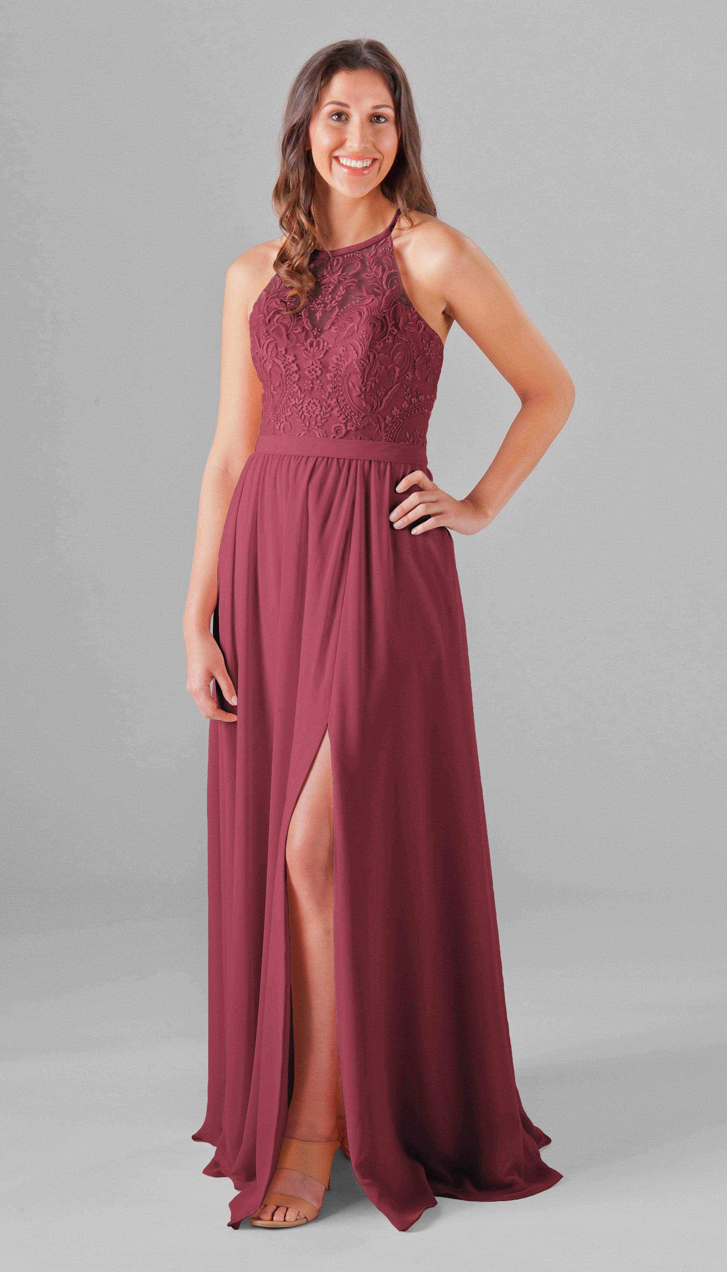 David's bridal maroon sale bridesmaid dresses