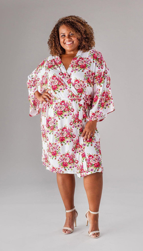 Plus size best sale bridesmaid robe